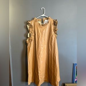 Perfectly Priscilla Faux Leather Dress Women’s 3x